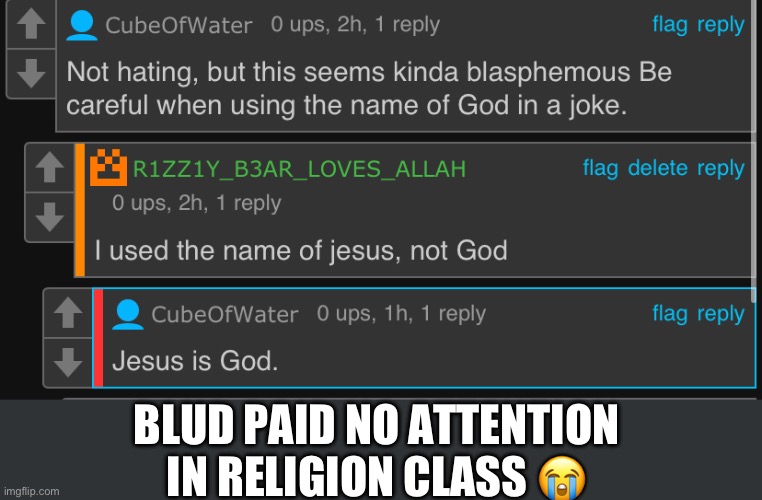 BLUD PAID NO ATTENTION IN RELIGION CLASS 😭 | made w/ Imgflip meme maker