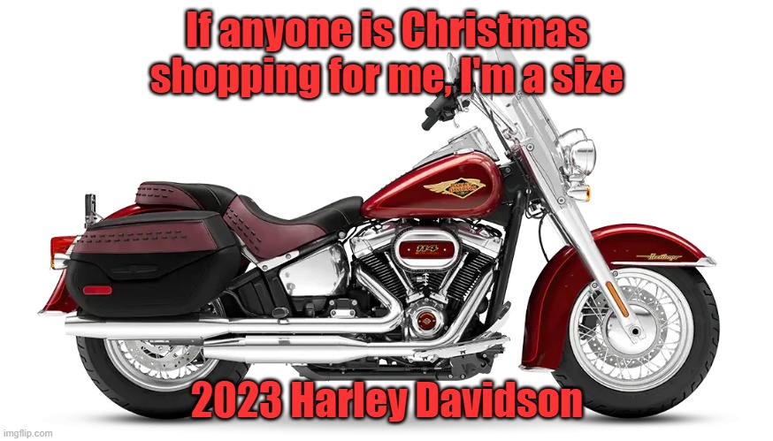 If anyone is shopping for me, I'm a size 2023 Harley Davidson | If anyone is Christmas shopping for me, I'm a size; 2023 Harley Davidson | image tagged in harley davidson | made w/ Imgflip meme maker