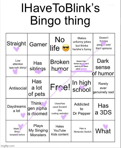 e | image tagged in ihavetoblink s bingo thing | made w/ Imgflip meme maker