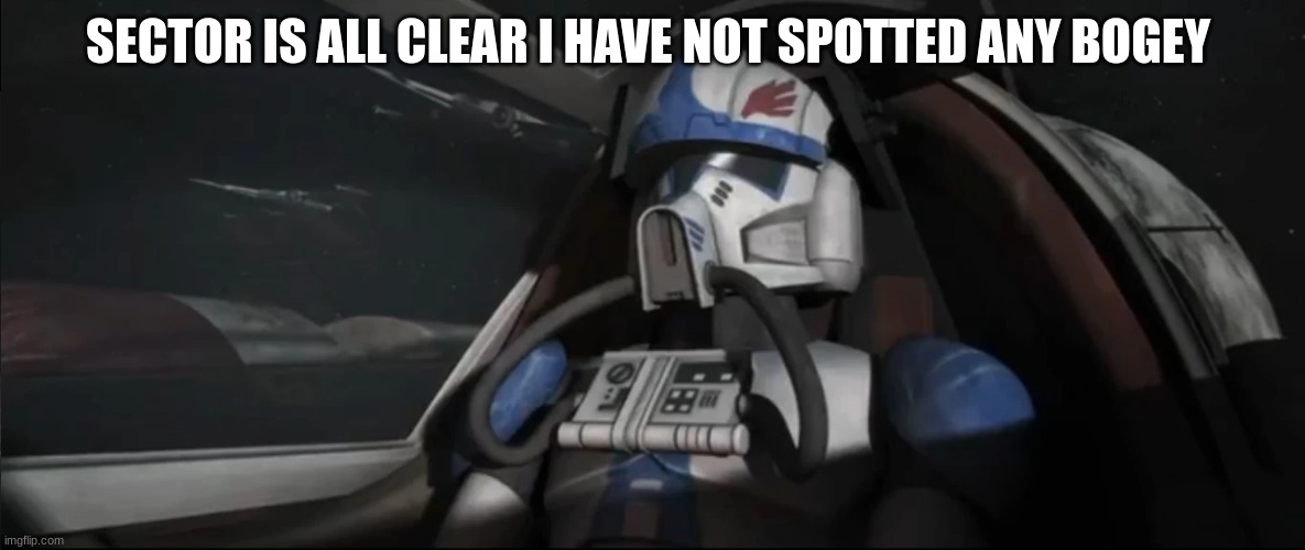 SECTOR IS ALL CLEAR I HAVE NOT SPOTTED ANY BOGEY | made w/ Imgflip meme maker