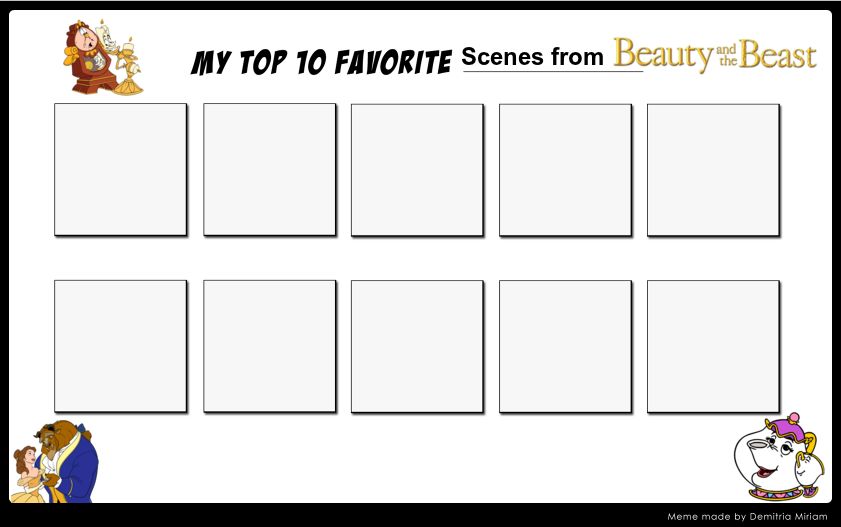 10 favorite scenes from disney Blank Meme Template