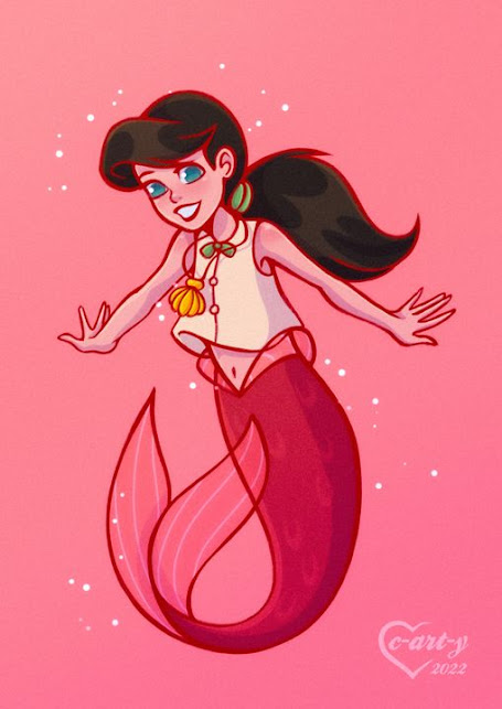 melody mermaid Blank Meme Template