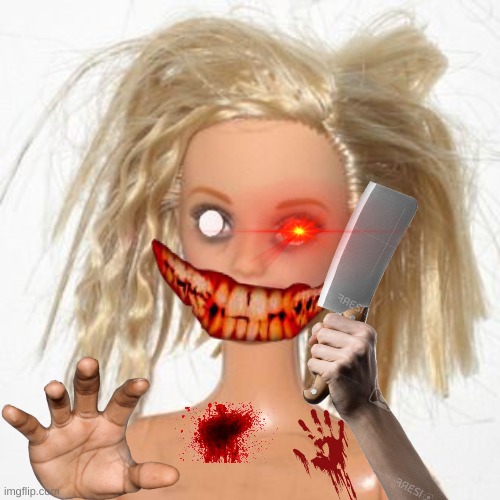 killer barbie | image tagged in barbie estudiante | made w/ Imgflip meme maker