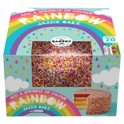 Rainbow Jazzle Asda Cake Blank Meme Template