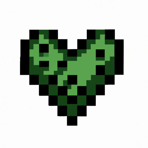 High Quality minecraft poison heart by ai Blank Meme Template