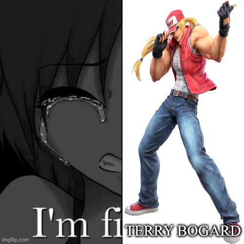 I'm fi | TERRY BOGARD | image tagged in i'm fi | made w/ Imgflip meme maker