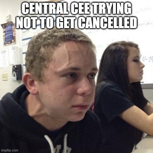 Central Cee Cancelled Meme | CENTRAL CEE TRYING NOT TO GET CANCELLED | image tagged in neck vein guy,central cee,music | made w/ Imgflip meme maker