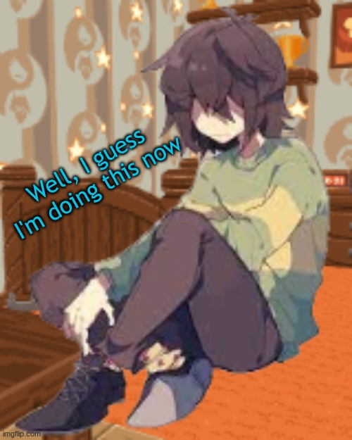 Ask Kris anything (Keep it PG-13 or lower) | Well, I guess I'm doing this now | image tagged in kris,deltarune,ask,me,anything | made w/ Imgflip meme maker