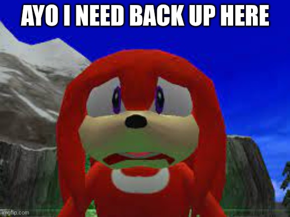 huh?! | AYO I NEED BACK UP HERE | image tagged in huh | made w/ Imgflip meme maker