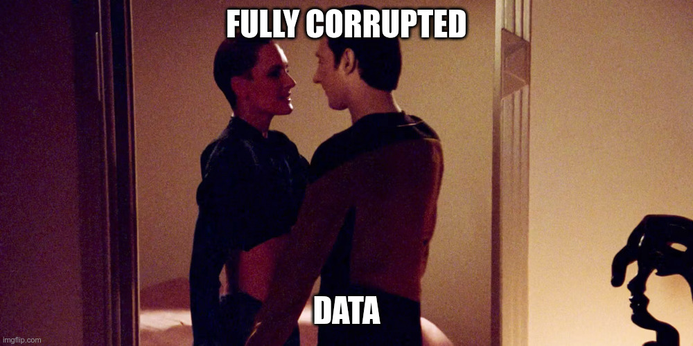 corrupted data