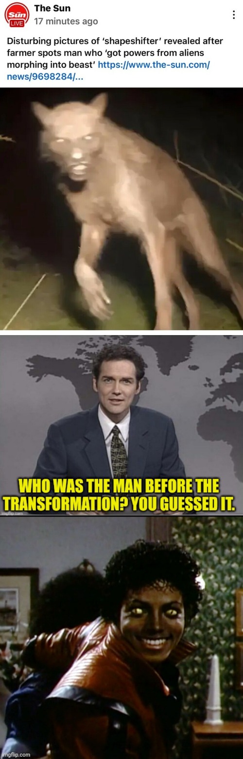 Thriller | image tagged in michael jackson,thriller,weekend update with norm | made w/ Imgflip meme maker