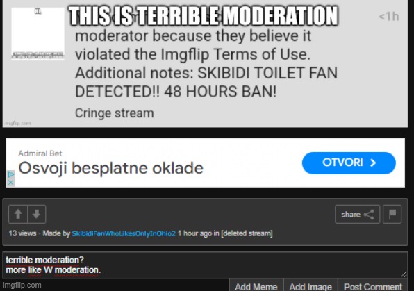 blud banned me in his deleted stream | made w/ Imgflip meme maker