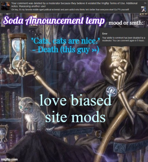 That's great and all, but if a flag a homophobic dumbass telling me to kms, nothing happens! yay! | love biased site mods | image tagged in funny bone man temp,i hate this shithole | made w/ Imgflip meme maker