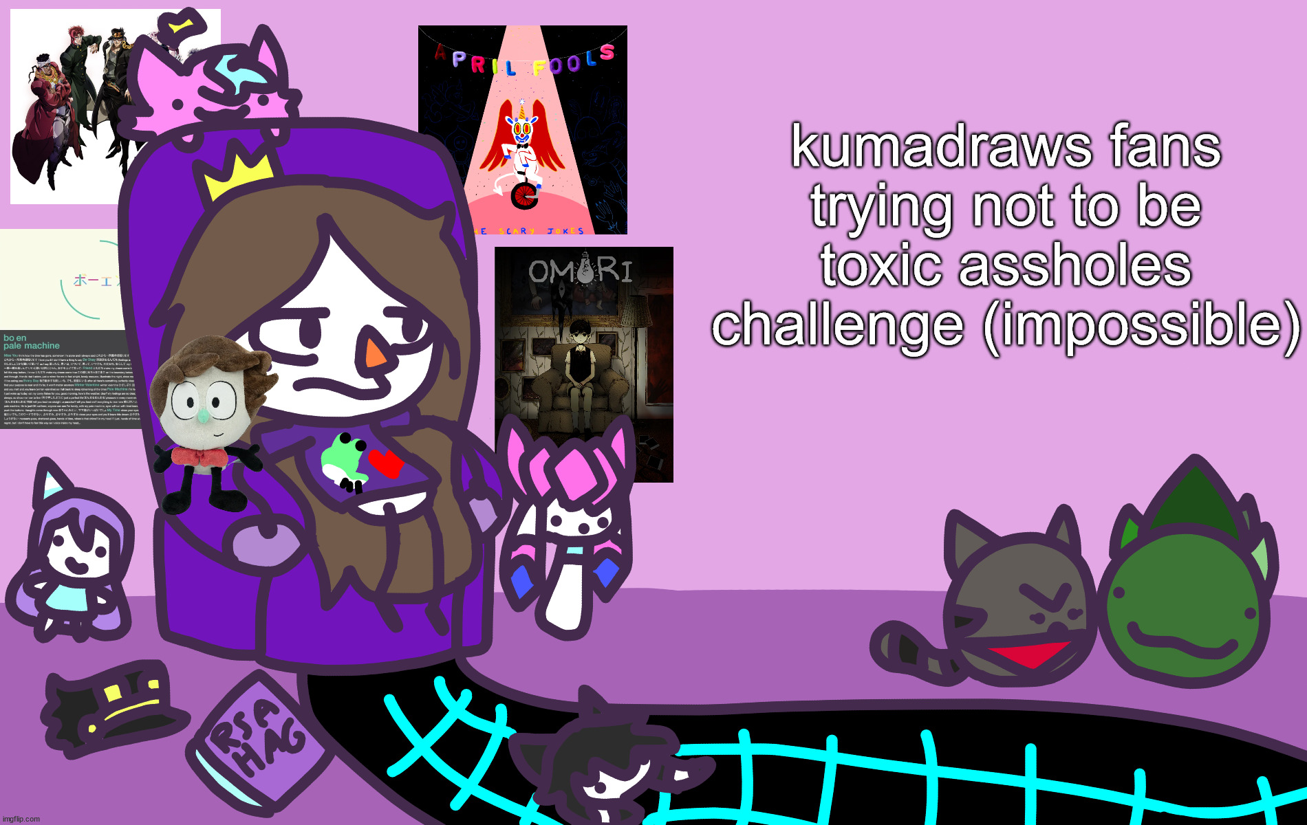 sylceon i guess | kumadraws fans trying not to be toxic assholes challenge (impossible) | image tagged in sylceon i guess | made w/ Imgflip meme maker