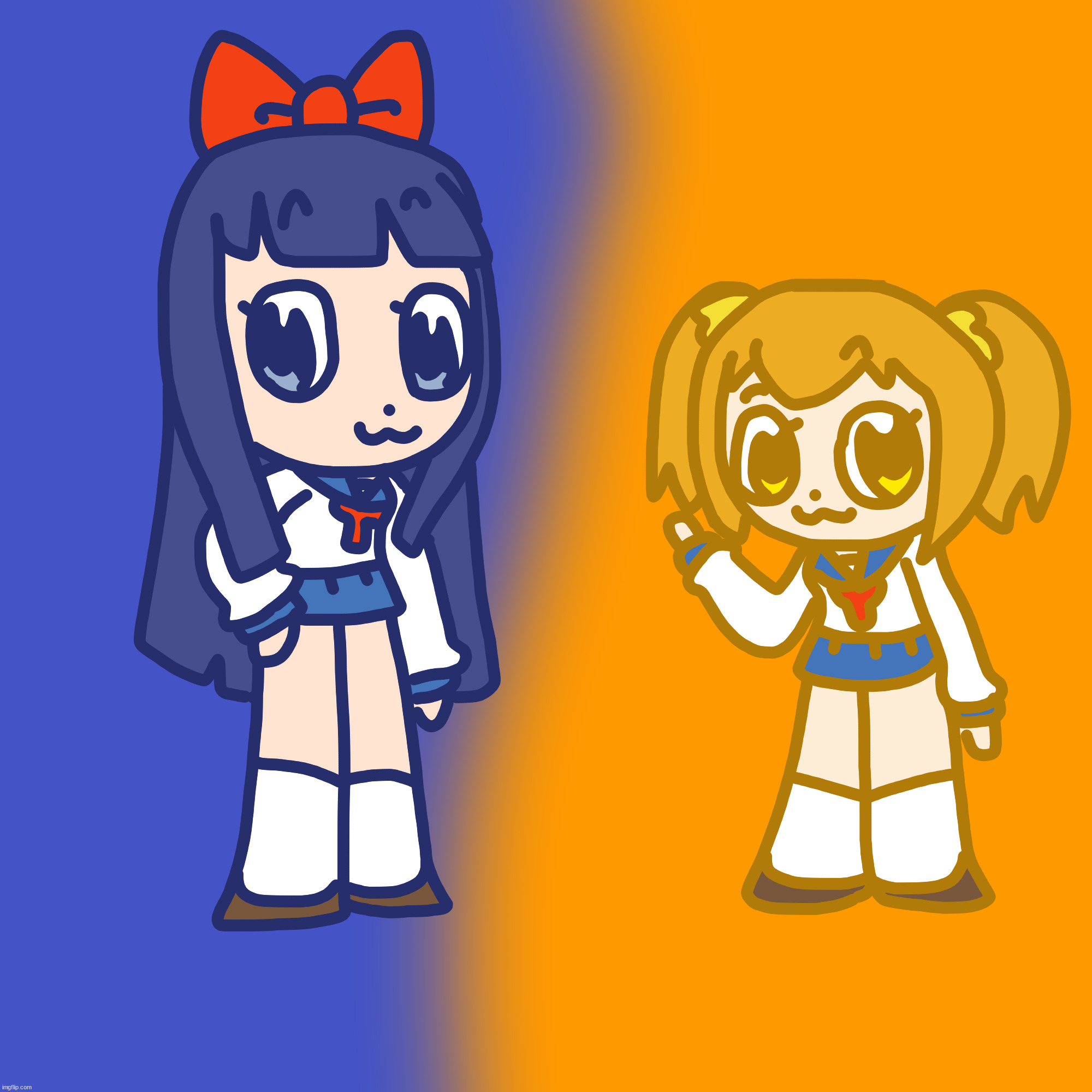 pipimi and popuko | made w/ Imgflip meme maker