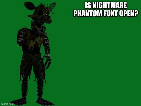 IS NIGHTMARE PHANTOM FOXY OPEN? | made w/ Imgflip meme maker