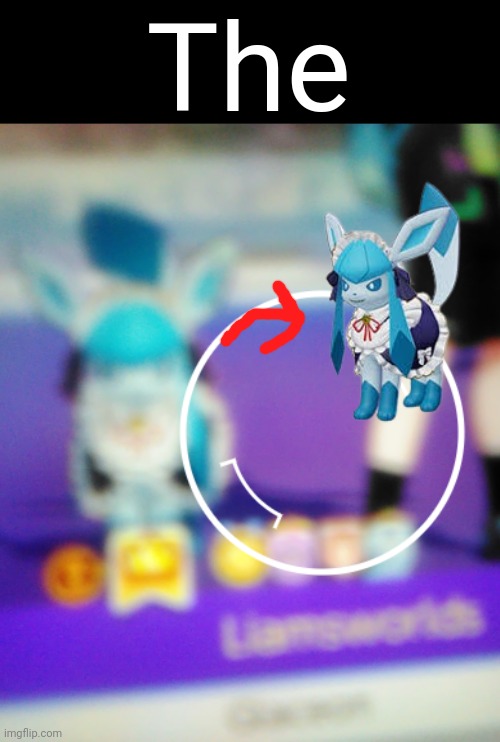 Tea party style Glaceon when (Pokemon Unite) | The | image tagged in glaceon,eevee | made w/ Imgflip meme maker