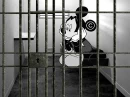Mickey Mouse in jail Blank Meme Template