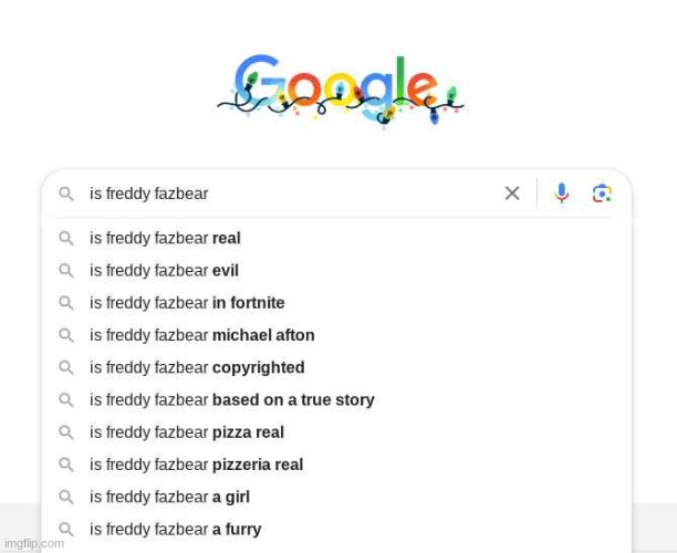 bruh what | image tagged in fnaf,google | made w/ Imgflip meme maker
