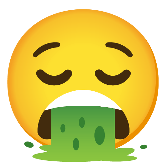 i combined relieved + vomiting in emoji kitchen Blank Meme Template