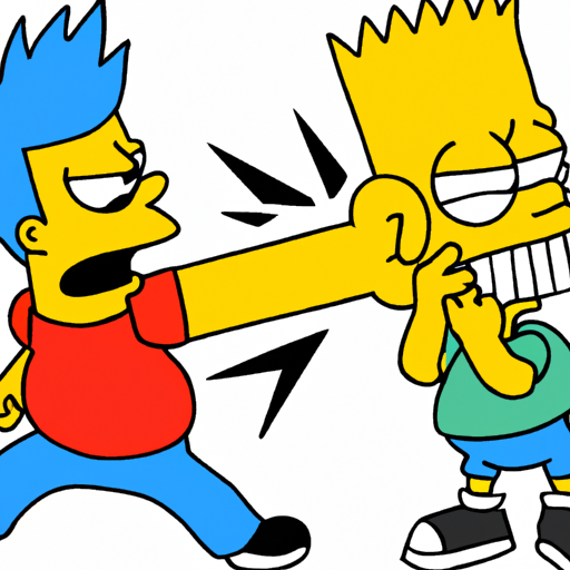 High Quality bart simpson punching someone Blank Meme Template