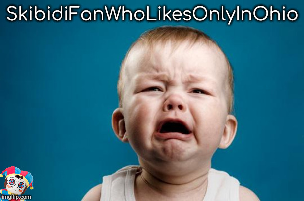 BABY CRYING | SkibidiFanWhoLikesOnlyInOhio | image tagged in baby crying | made w/ Imgflip meme maker