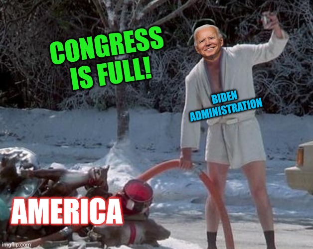 Cousin Joey | CONGRESS IS FULL! BIDEN ADMINISTRATION; AMERICA | image tagged in biden,congress,cousin eddie,shitter's full,leftists,america | made w/ Imgflip meme maker