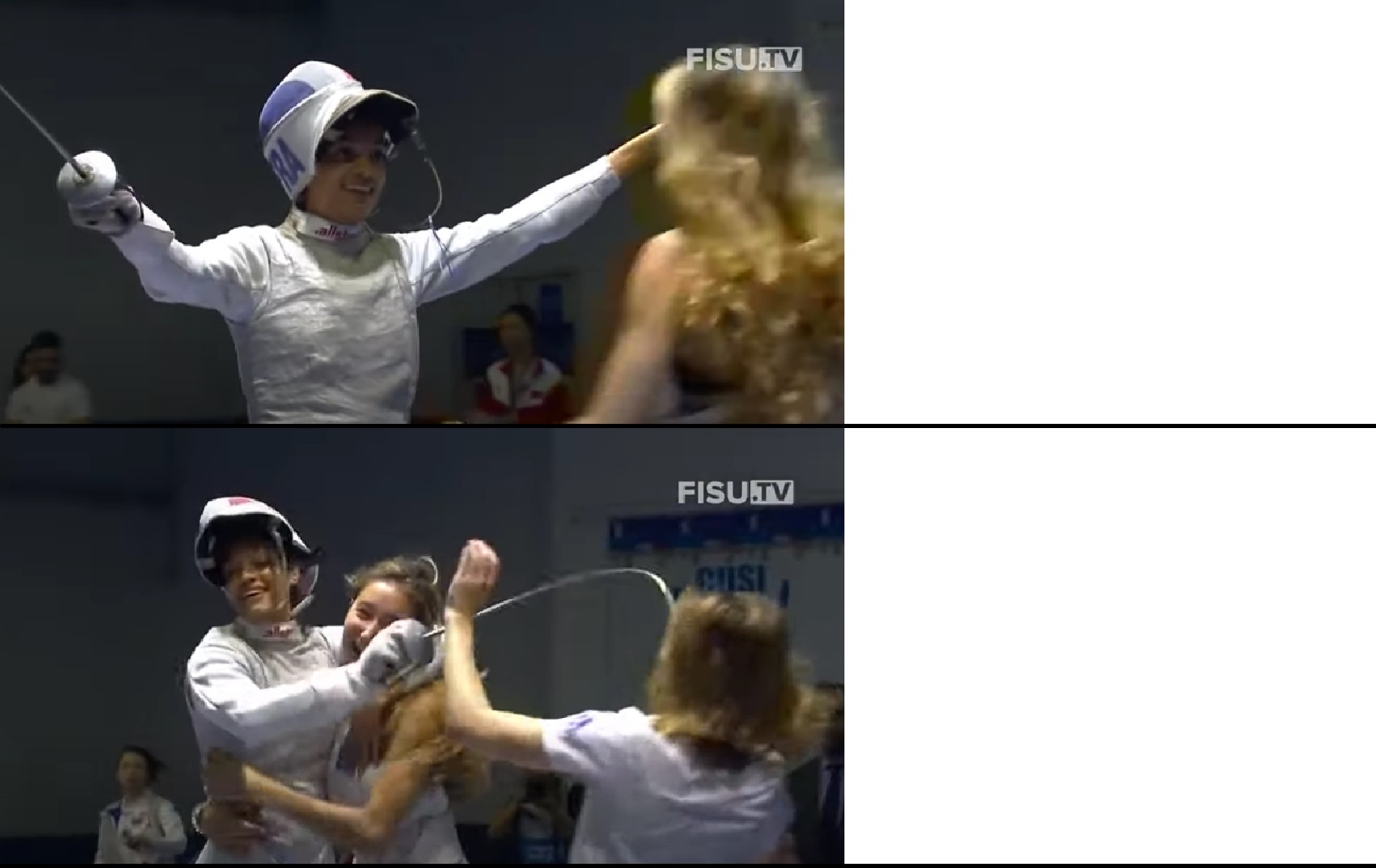 High Quality Fencing Face Stab Blank Meme Template