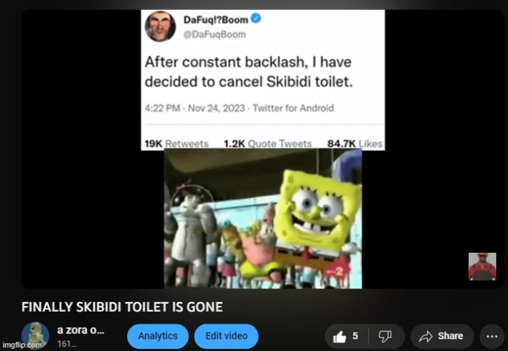 i made this into a youtube video | made w/ Imgflip meme maker