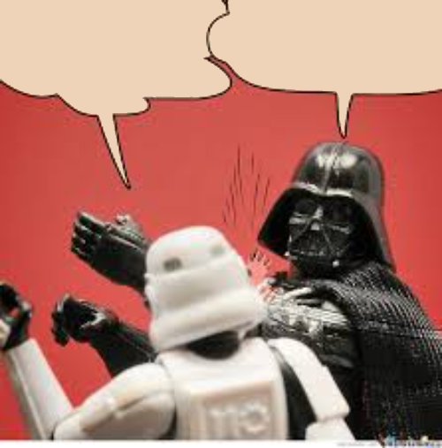 Darth Vader slaps stormtrooper Blank Meme Template