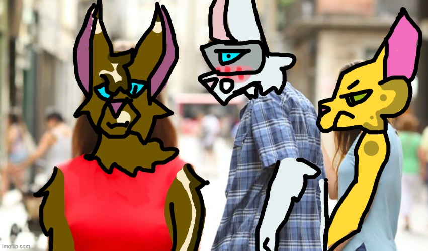 yay? | image tagged in frostpaw is the distracted girlfriend | made w/ Imgflip meme maker