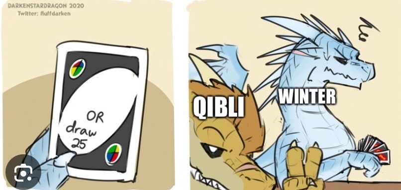 Winter x quibli the ULTIMATE UNO GAME Blank Meme Template