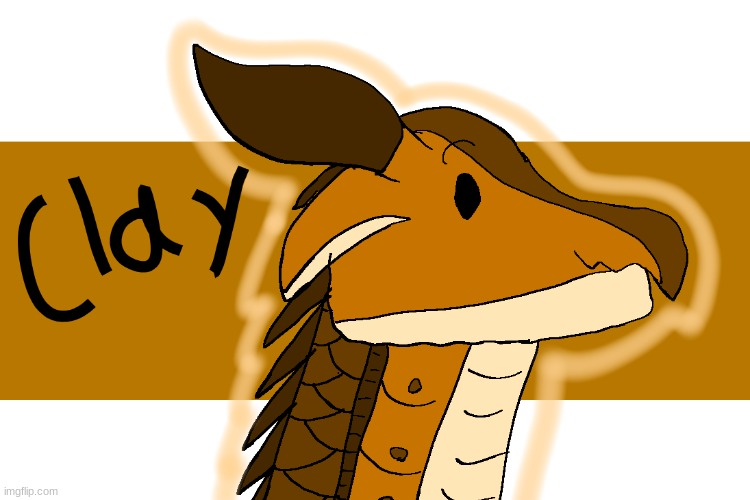 Clay From Wings A Fire | image tagged in wings of fire,drawing | made w/ Imgflip meme maker