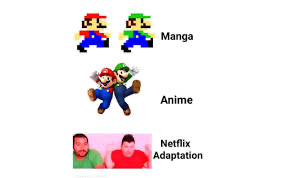 Manga anime Netflix adaptation Blank Meme Template