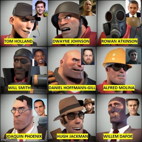 here’s the cast if they ever made a movie about this overrated stupid little boomer shooter | made w/ Imgflip meme maker