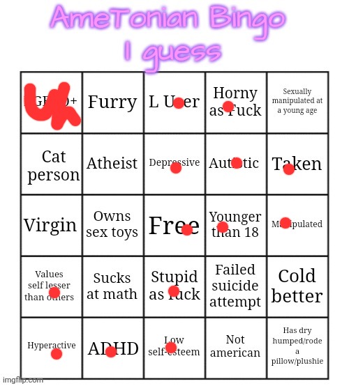 AmeTonian Bingo | image tagged in ametonian bingo | made w/ Imgflip meme maker