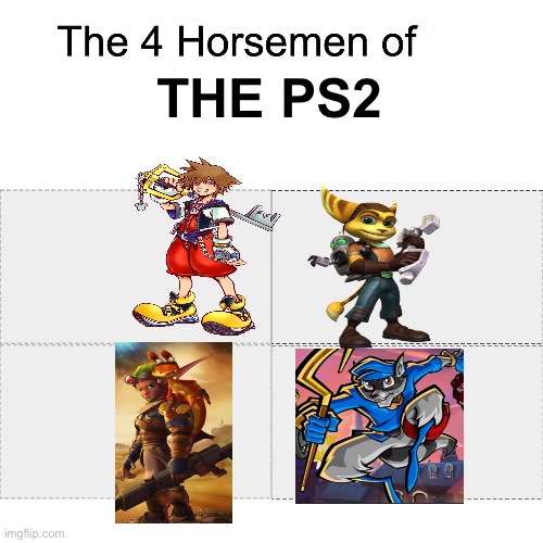 These were the TRUE KINGS | THE PS2 | image tagged in four horsemen | made w/ Imgflip meme maker