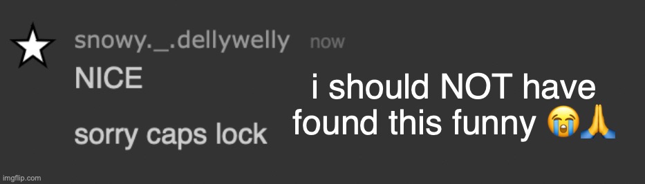NICE | i should NOT have found this funny 😭🙏 | made w/ Imgflip meme maker