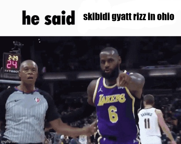 He said the n wodr | skibidi gyatt rizz in ohio | image tagged in he said the n wodr | made w/ Imgflip meme maker