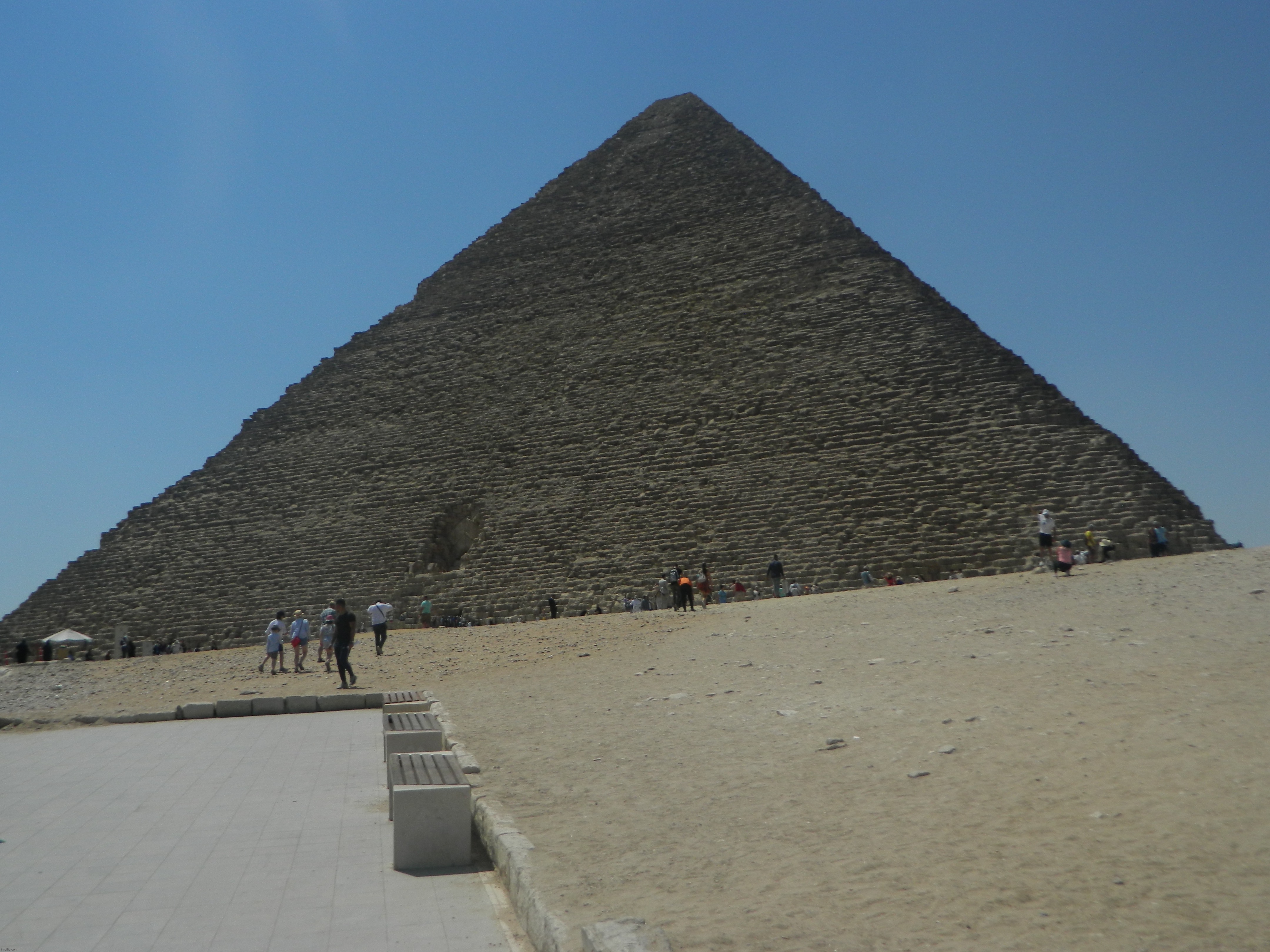 One pyramid of Giza. | image tagged in pics,me,taken with a nikon coolpix,l310 | made w/ Imgflip meme maker