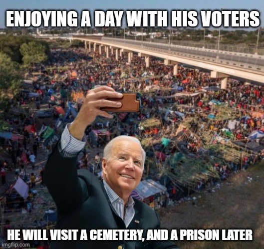 Shhhhh don't tell um | ENJOYING A DAY WITH HIS VOTERS; HE WILL VISIT A CEMETERY, AND A PRISON LATER | image tagged in democrat war on america,go get the votes,voter fraud,no americans need apply,criminals illegals and the dead for biden | made w/ Imgflip meme maker