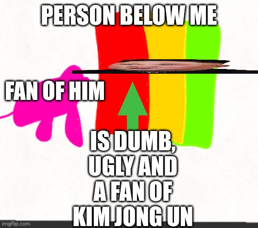 Guinea pig | IS DUMB, UGLY AND A FAN OF KIM JONG UN; PERSON BELOW ME; FAN OF HIM | image tagged in guinea pig | made w/ Imgflip meme maker