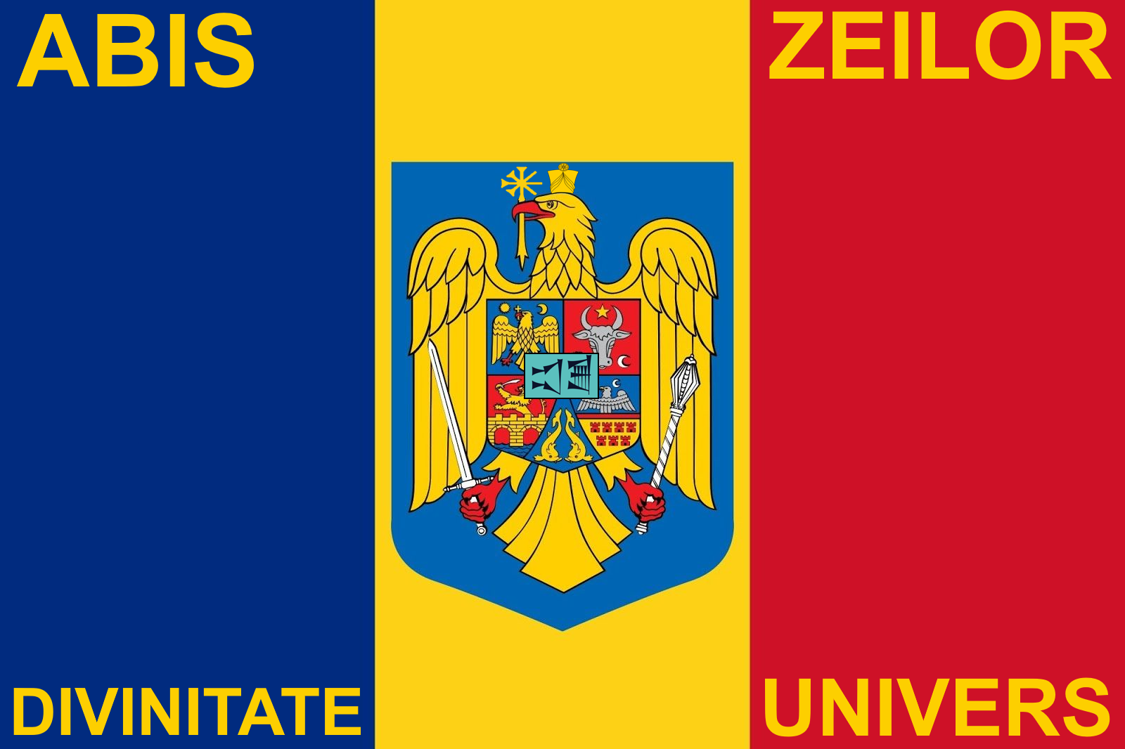 Abzunian Romania flag Blank Meme Template