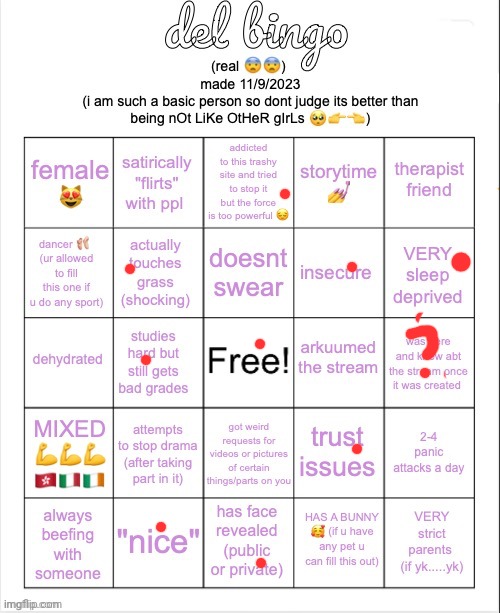 del bingo (real) | image tagged in del bingo real | made w/ Imgflip meme maker
