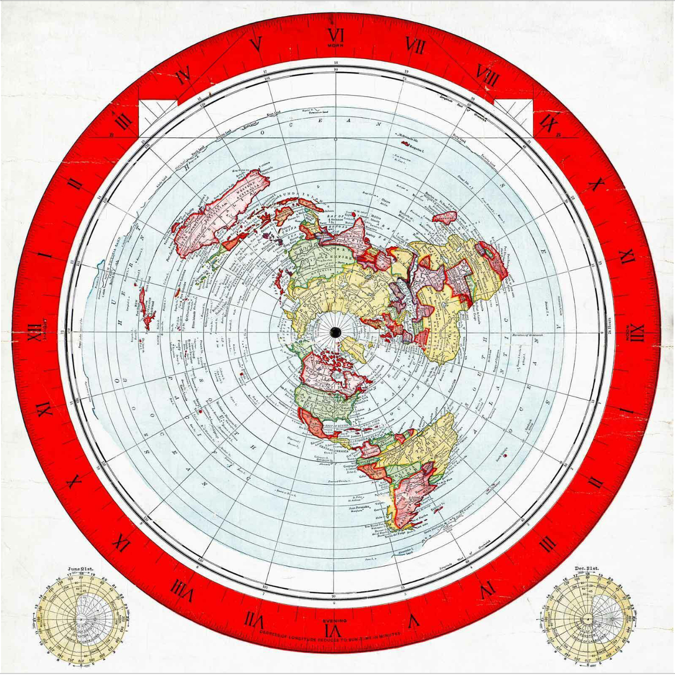 Gleanson’s Flat Earth Map 1892 Blank Meme Template