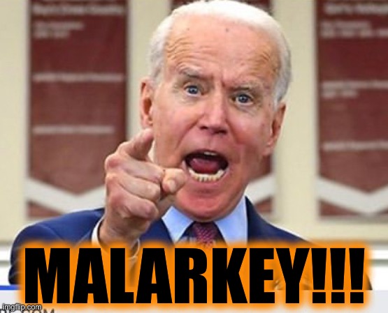 Joe Biden no malarkey | MALARKEY!!! | image tagged in joe biden no malarkey | made w/ Imgflip meme maker