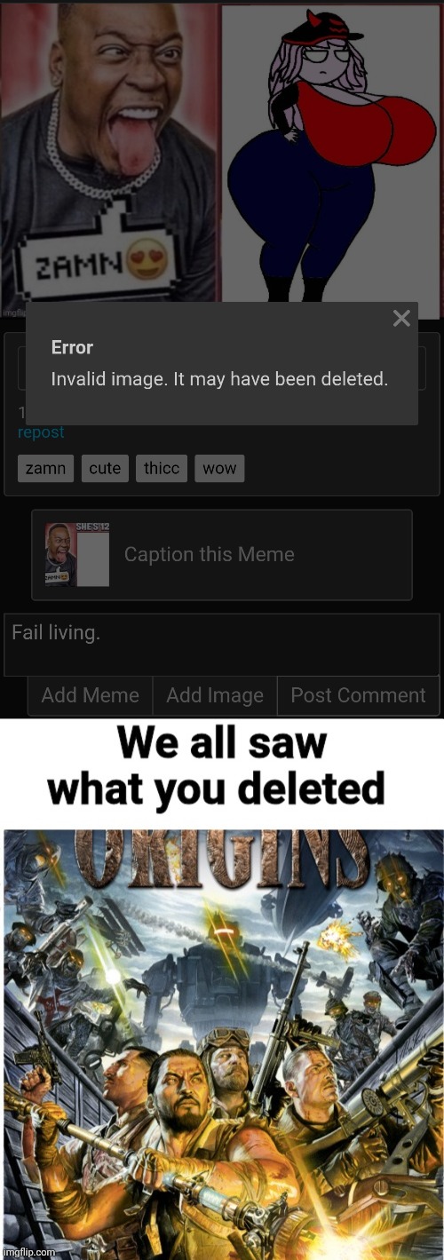 image tagged in we all saw what you deleted | made w/ Imgflip meme maker