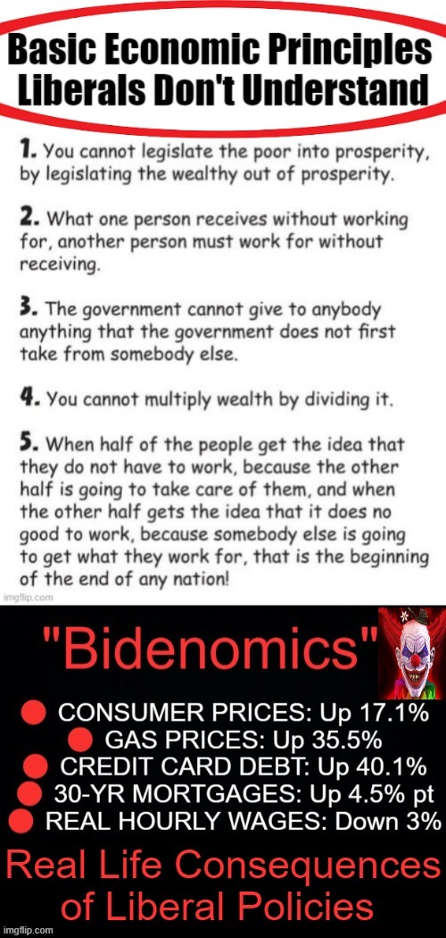 Facts vs Feelings | image tagged in politics,bidenomics,failure,economics,basic,consequences | made w/ Imgflip meme maker