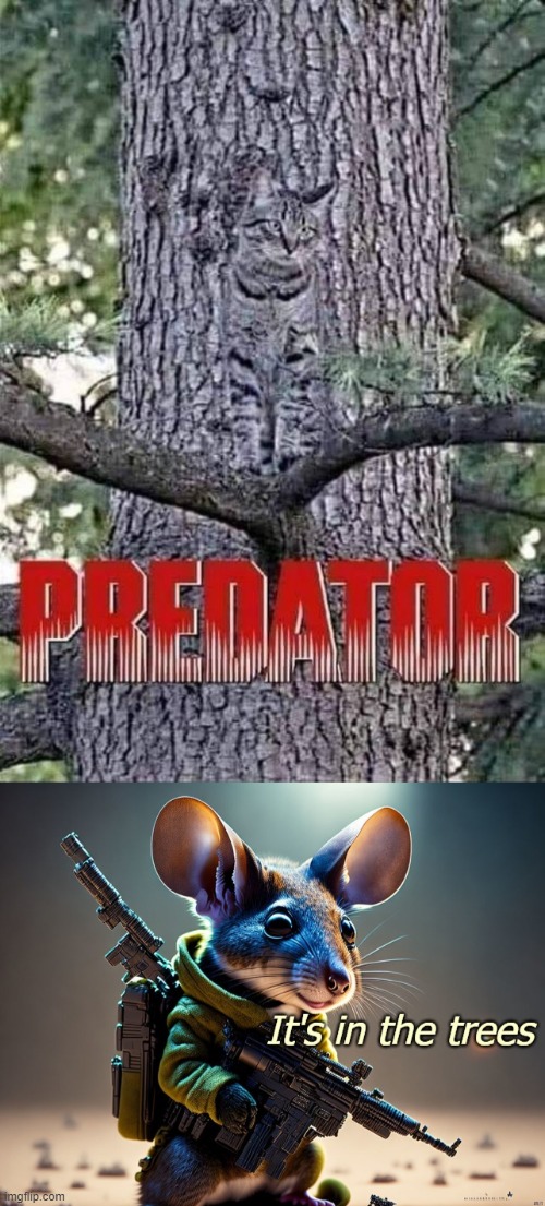 Predator! | image tagged in ai,funny,cats | made w/ Imgflip meme maker