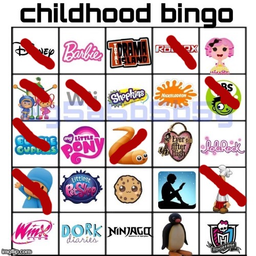 Childhood bingo | image tagged in childhood bingo | made w/ Imgflip meme maker